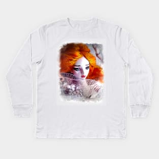 Fire angel fairy Kids Long Sleeve T-Shirt